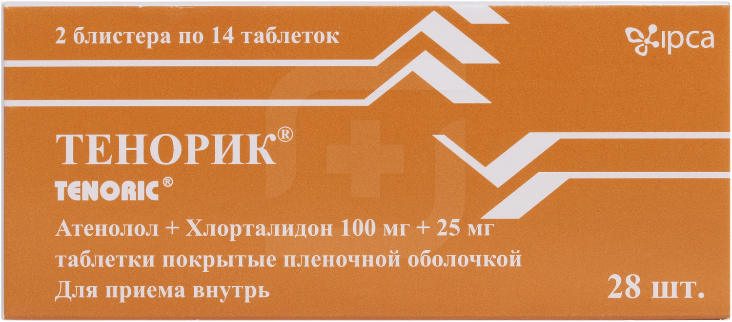 Тенорик таблетки покрытые пленочной оболочкой. Тенорик форте 100мг. Тенорик (таб.п.п/о 100+25мг n28 Вн ) IPCA Laboratories Ltd.-Индия.