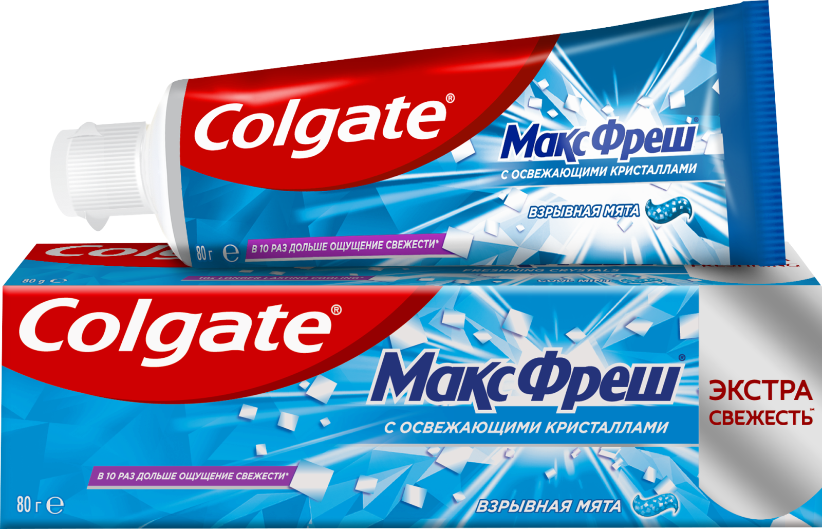 Зубная паста Colgate Макс Фреш Экстра свежесть Взрывная мята 80г — в  каталоге на сайте Магнит Косметик | Краснодар