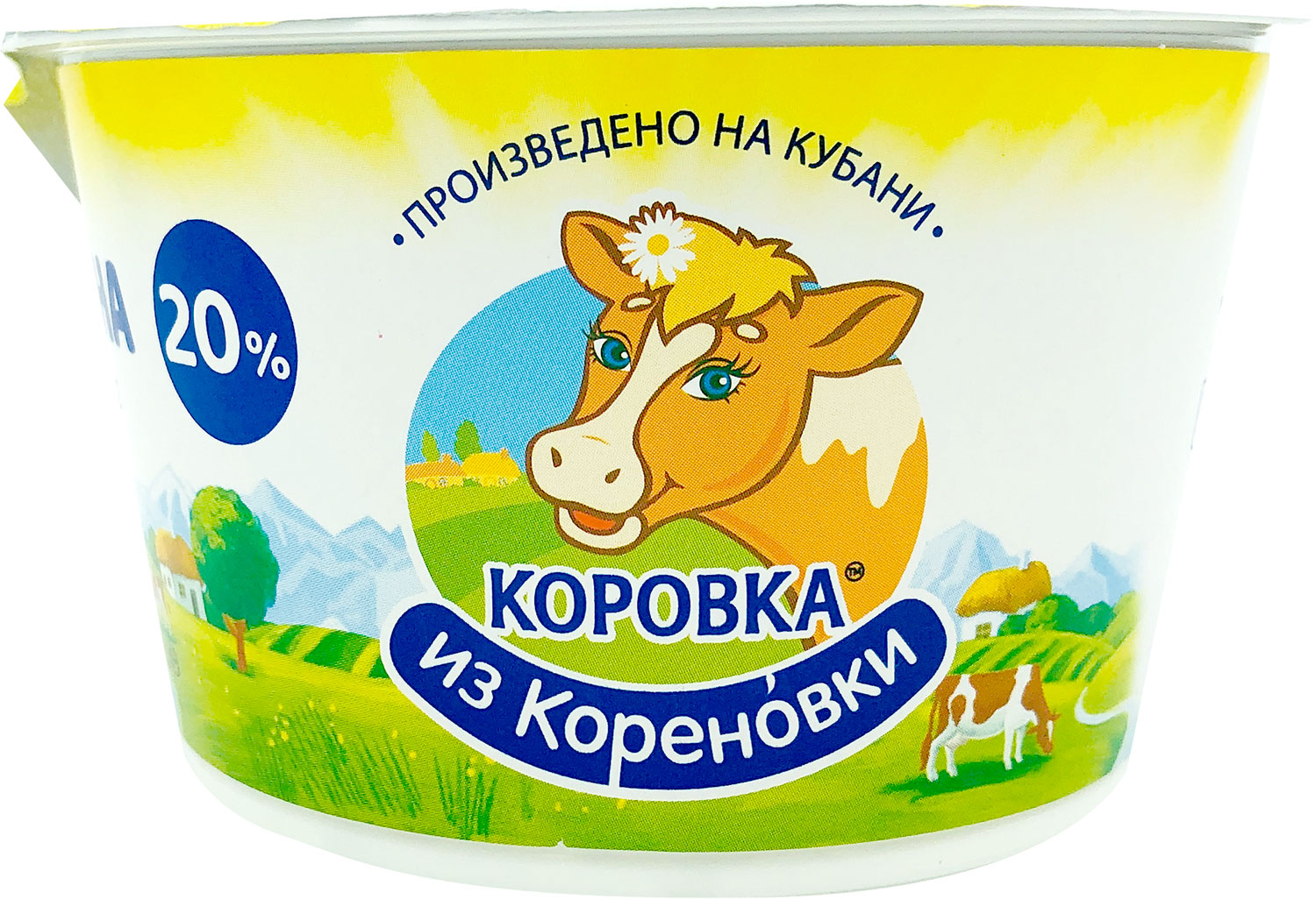 Сметана Коровка из Кореновки 20% 180г — в каталоге на сайте сети Магнит |  Краснодар