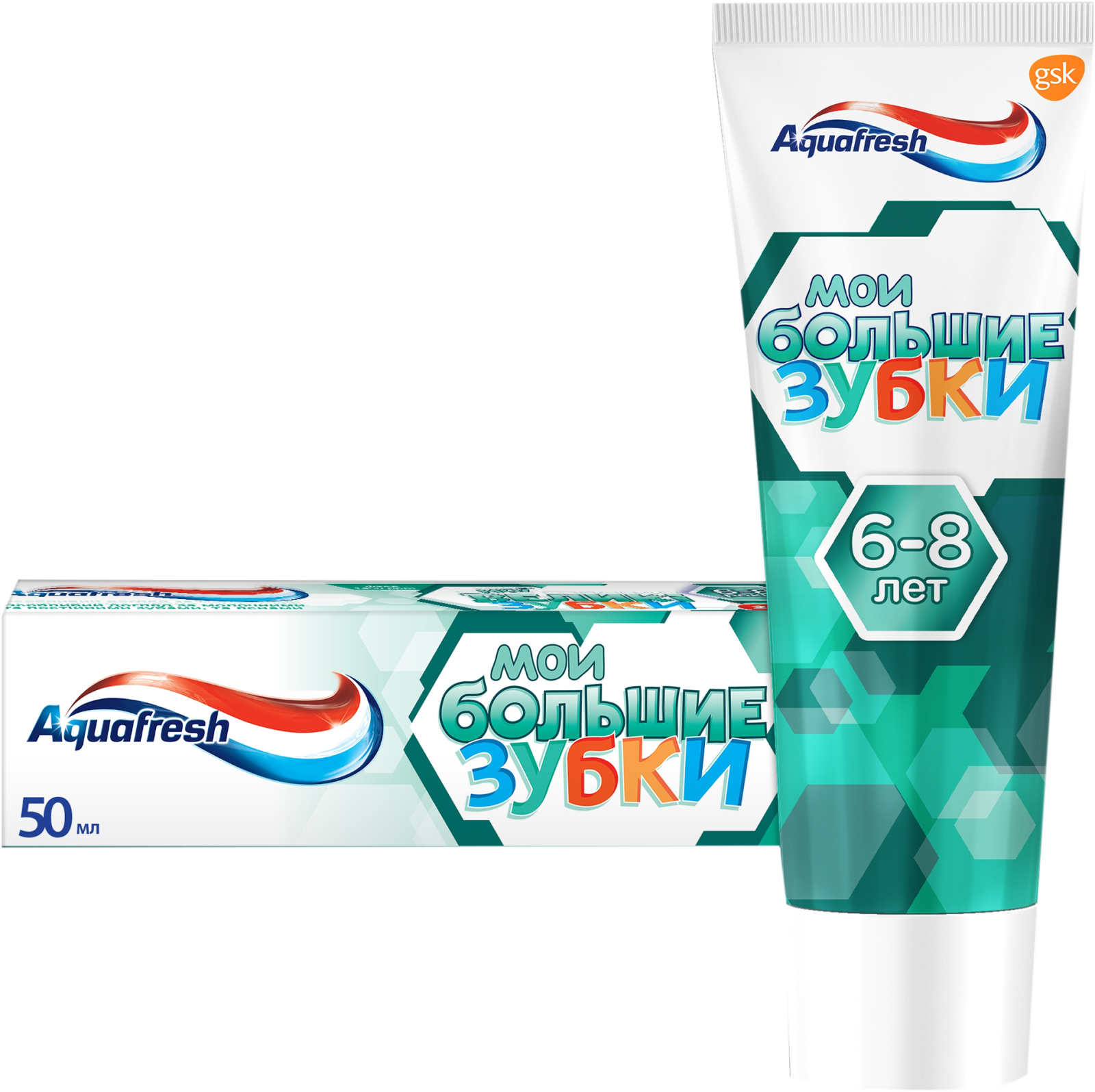 Зубная паста детская Aquafresh Мои большие зубки от 6 до 8 лет с фтором для  укрепления зубов 50мл — в каталоге на сайте сети Магнит | Краснодар