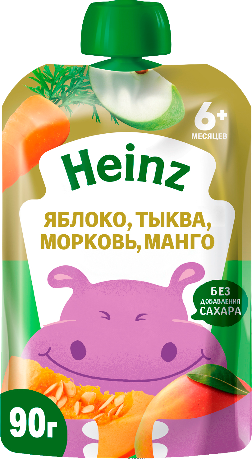 Пюре Heinz Яблоко тыква морковь манго 90г — в каталоге на сайте сети Магнит  | Краснодар