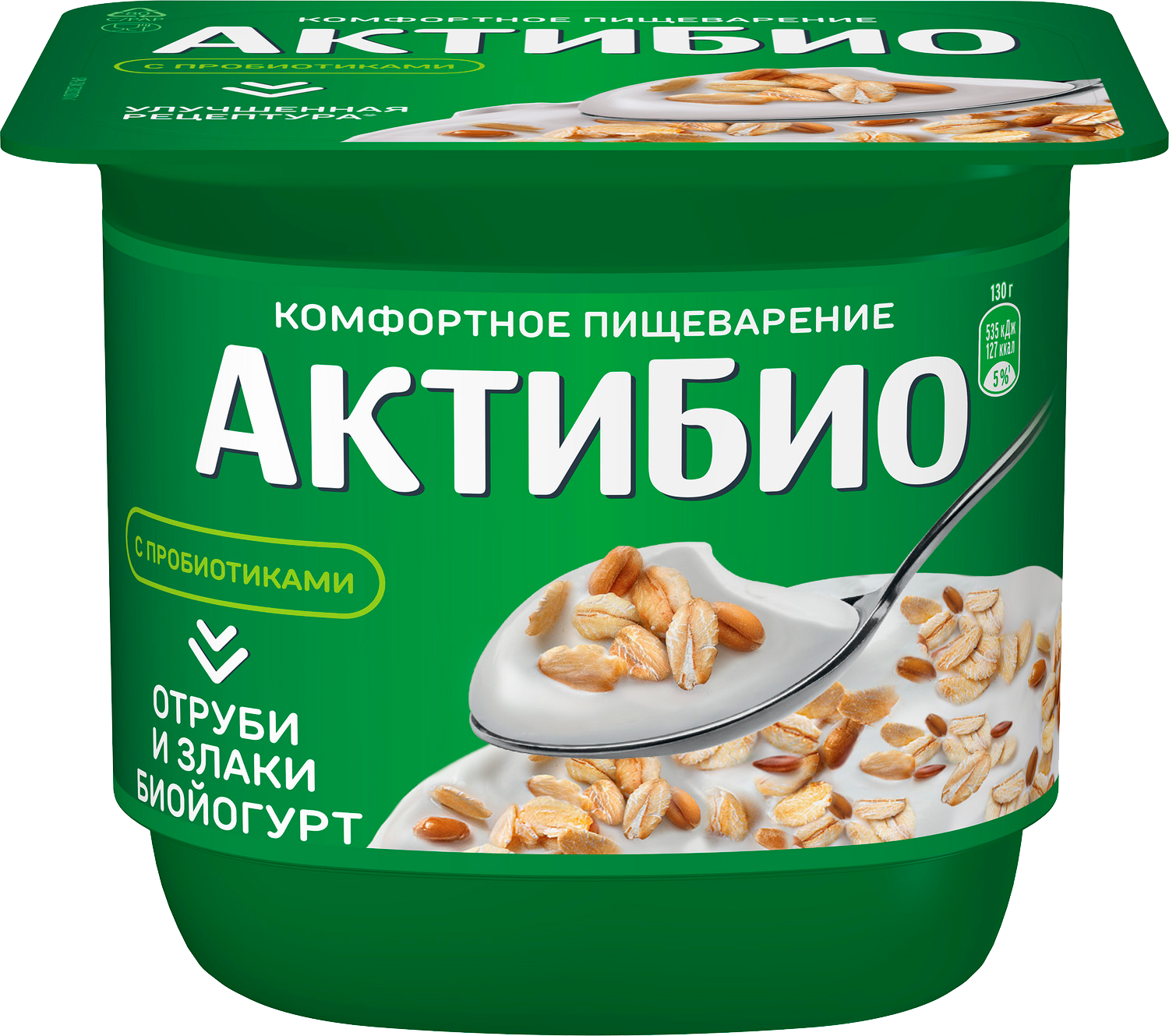 Биойогурт Актибио Отруби злаки 2.9% 130г — в каталоге на сайте сети Магнит  | Краснодар