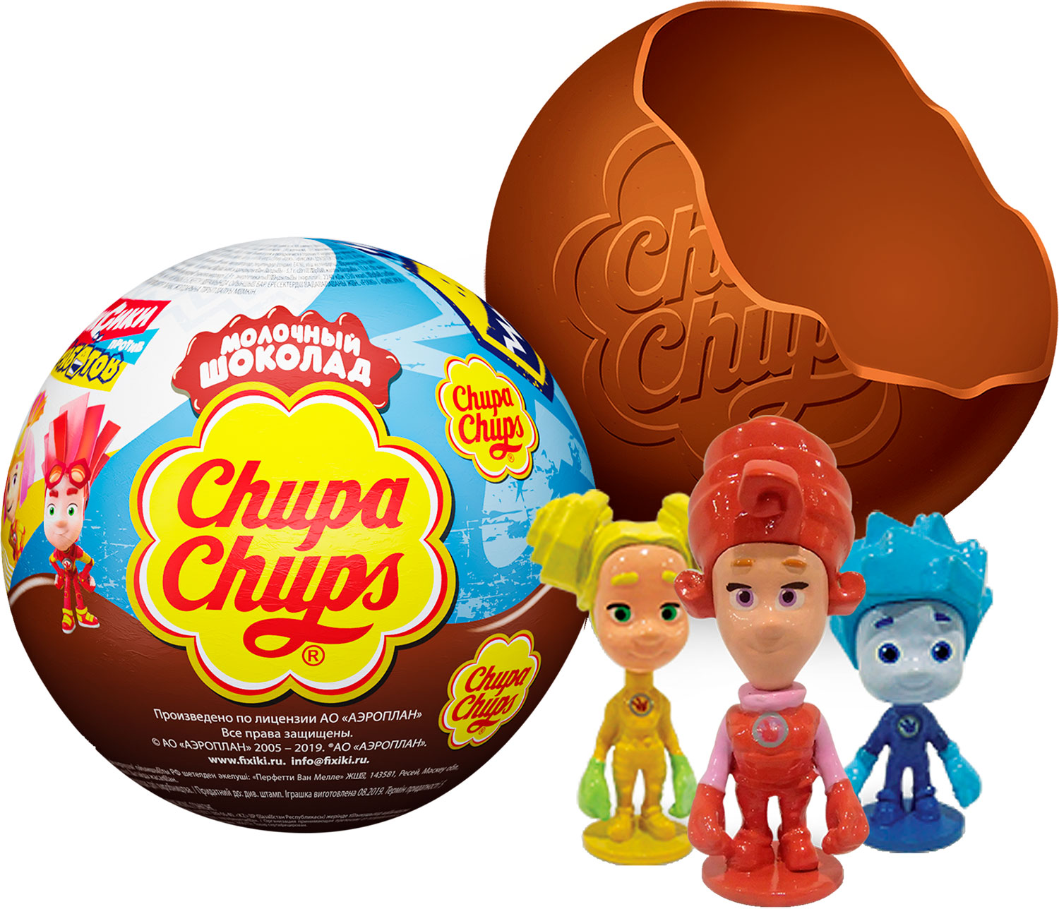 Шар шоколадный Chupa Chups с игрушкой-сюрпризом 20г в ассортименте — в ...