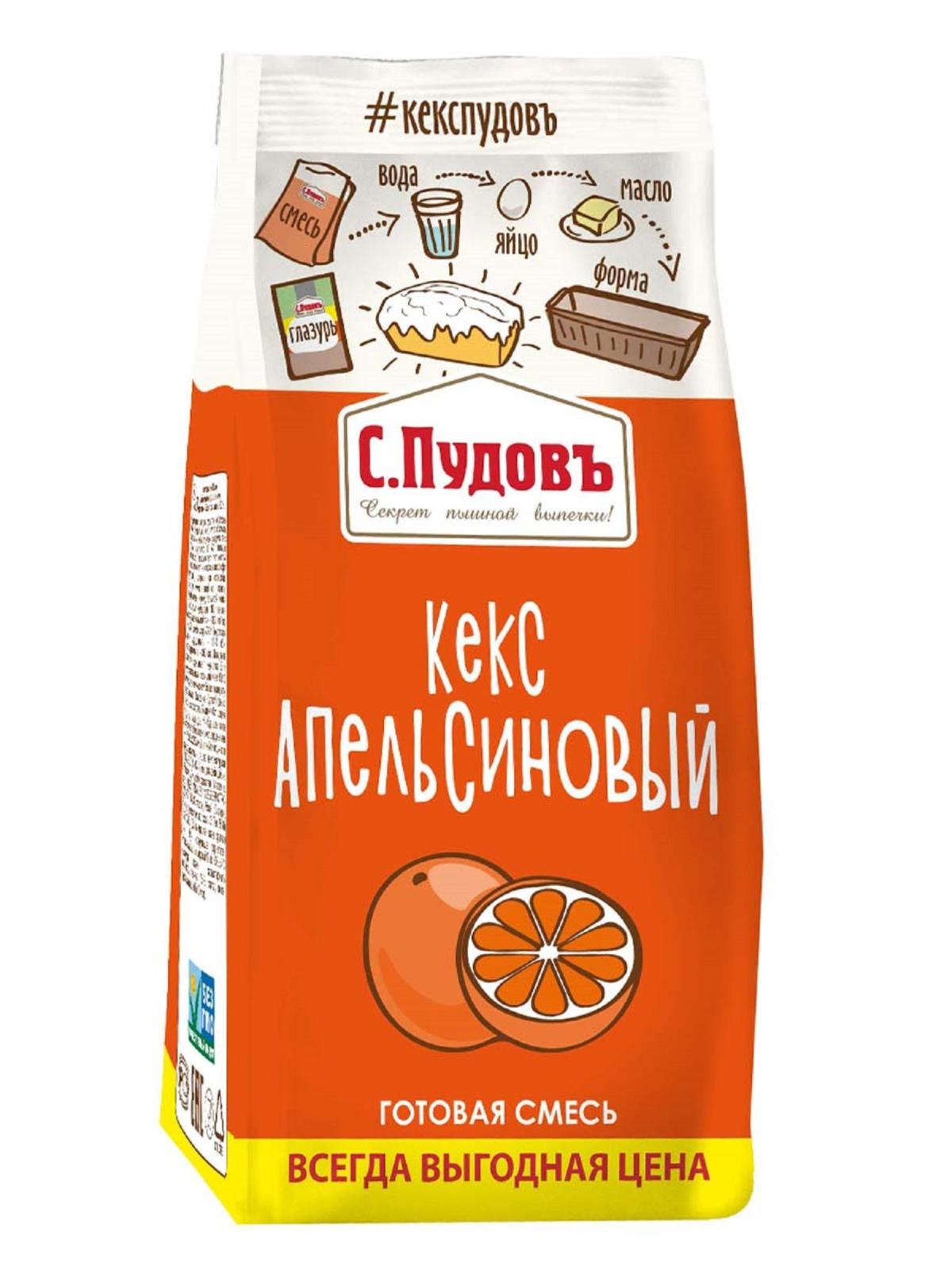 Кекс апельсиновый С.Пудовъ 300г — в каталоге на сайте сети Магнит |  Краснодар