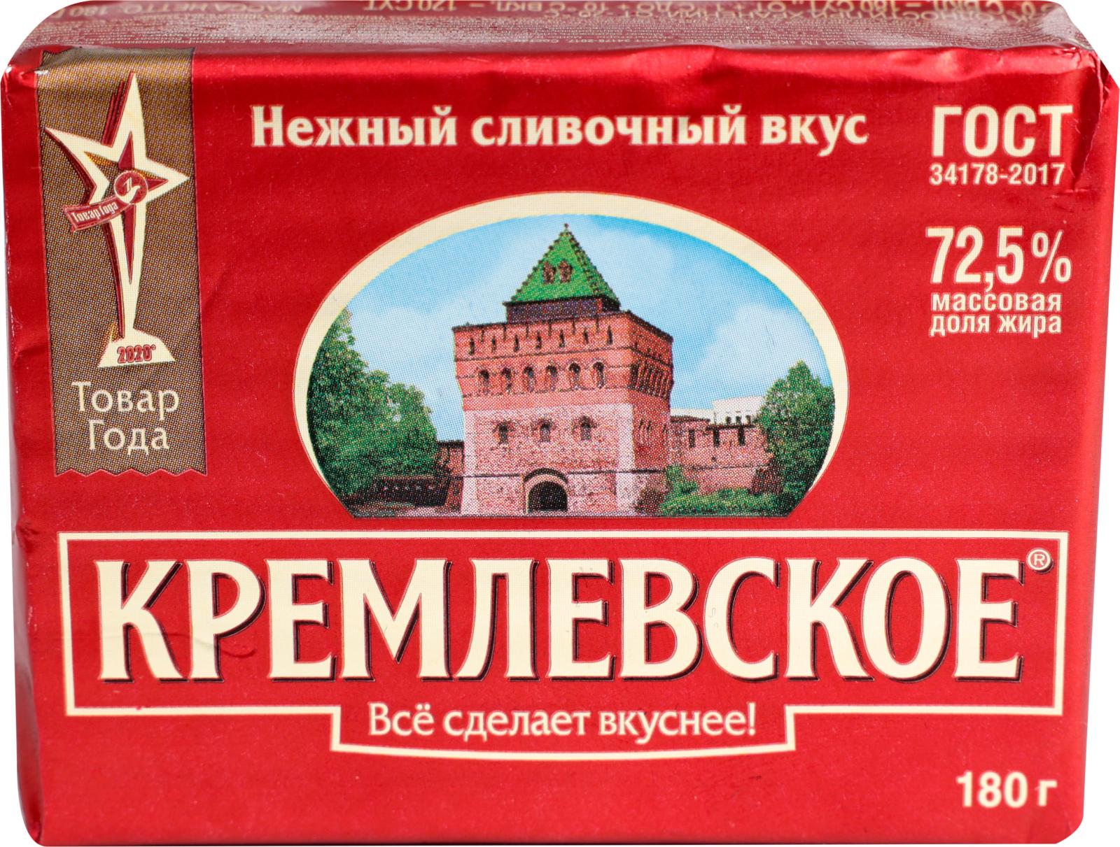 Спред Кремлевское растительно-жировой 72.5% 180г — в каталоге на сайте сети  Магнит | Краснодар