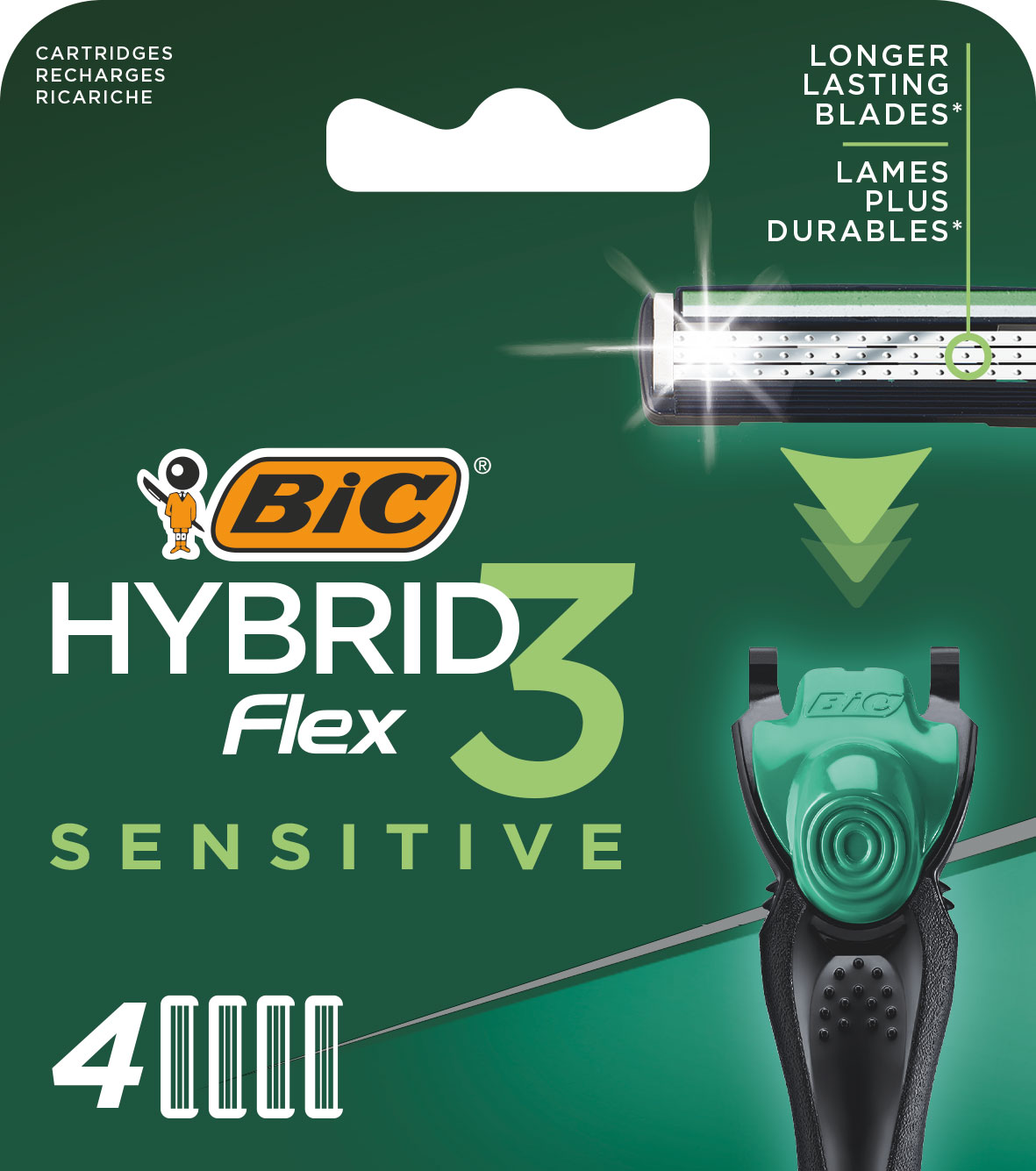 Картриджи для бритвы BIC Flex 3 Hybrid Sensitive 4шт — в каталоге на сайте  Магнит Косметик | Краснодар