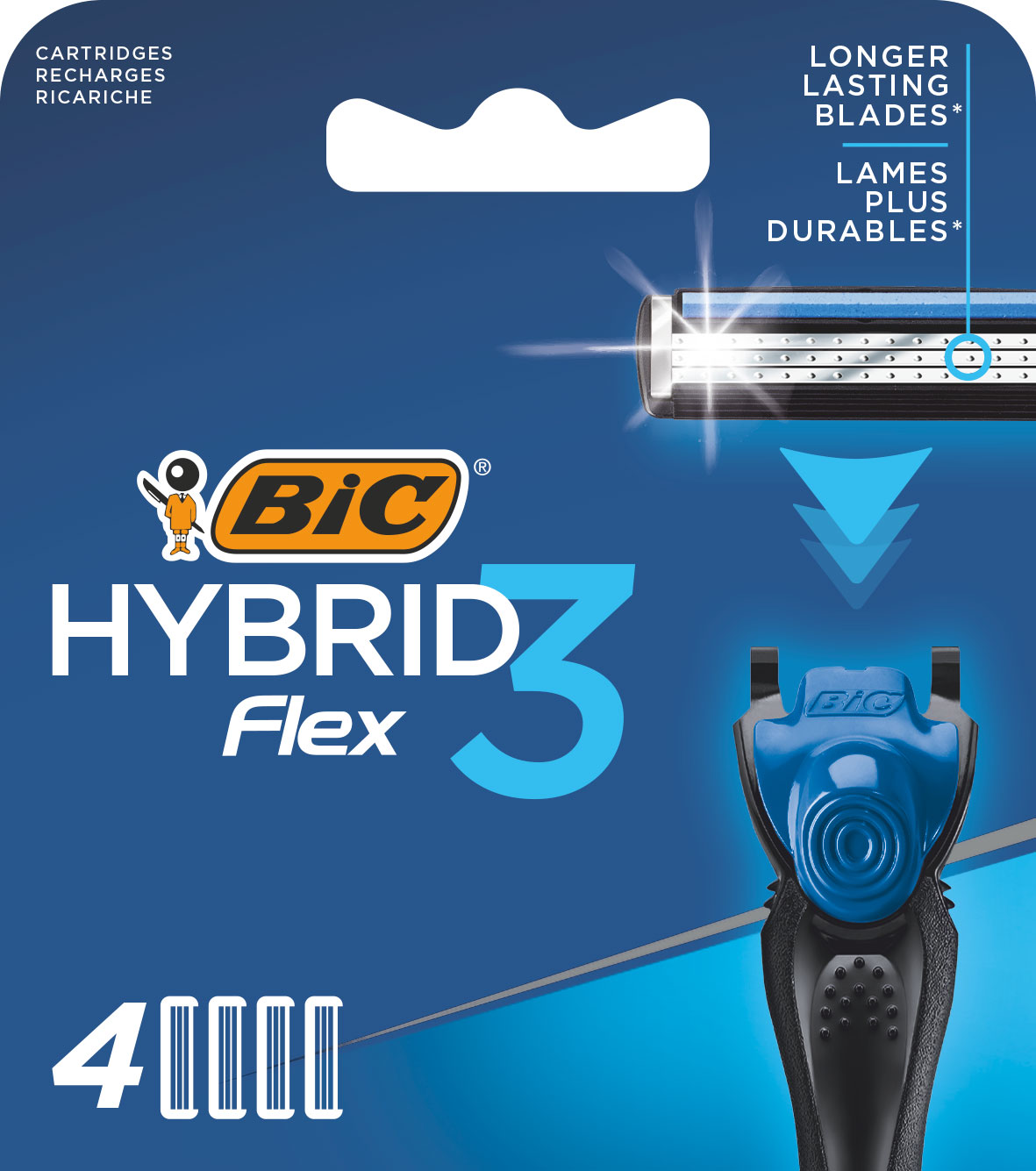 Кассеты для бритья Bic Flex 3 Hybrid 4шт — в каталоге на сайте Магнит  Косметик | Краснодар