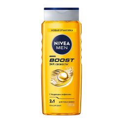 Отзывы на Гель для душа 3в1 Boost NIVEA Men 500мл