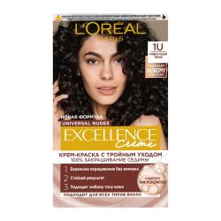 Отзывы на Крем-краска для волос L’Oréal Paris Excellence Crème без аммиака 1U Универсальный черный 270мл