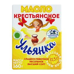 Отзывы на Масло сладкосливочное Ульянка Крестьянское 72.5% 160г