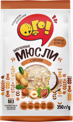 Отзывы на Мюсли Ого Запеченные с орехом 350г