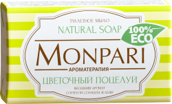 Отзывы на Мыло Monpari туалетное твердое Цветочный поцелуй 180г